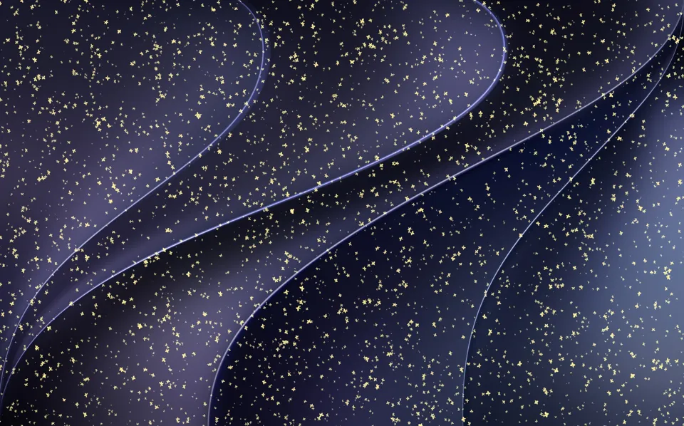 Starry Night, small stars twinkling over the desktop